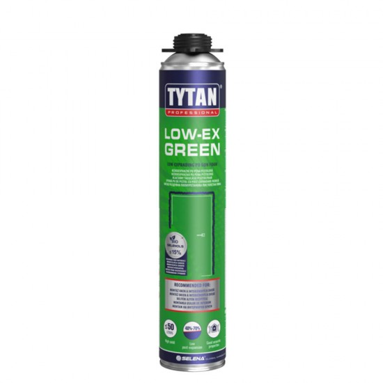Tytan Low Ex Green, Spumă Poliuretanică 750 ml Tytan Low Ex Green, Spumă Poliuretanică 750 ml